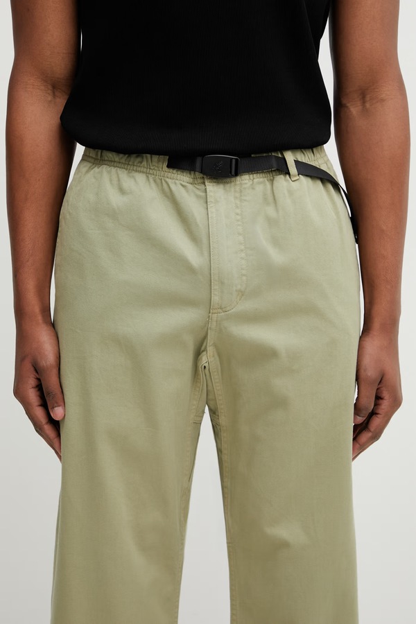 Бавовняні штани Gramicci Pant Straight Fit колір чорний фото 4