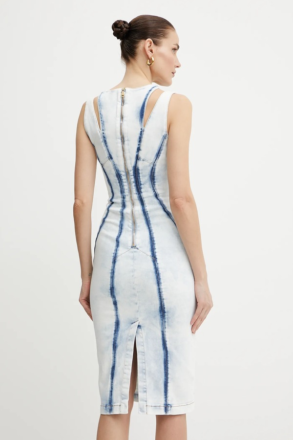 Джинсовая платье Versace Jeans Couture цвет прозрачный фото 2