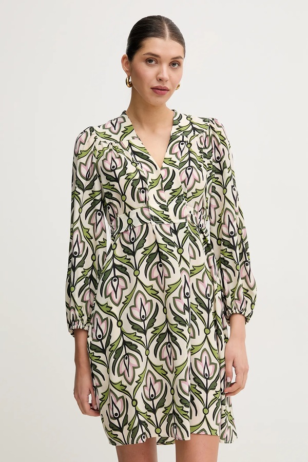 Шовкова сукня Weekend Max Mara колір бежевий