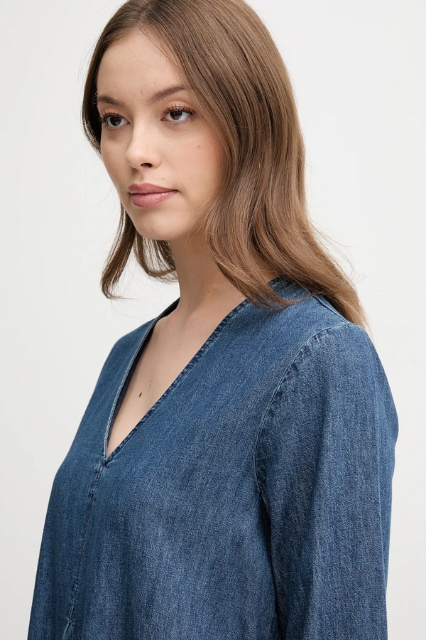 Бавовняна сукня United Colors of Benetton колір синій фото 4