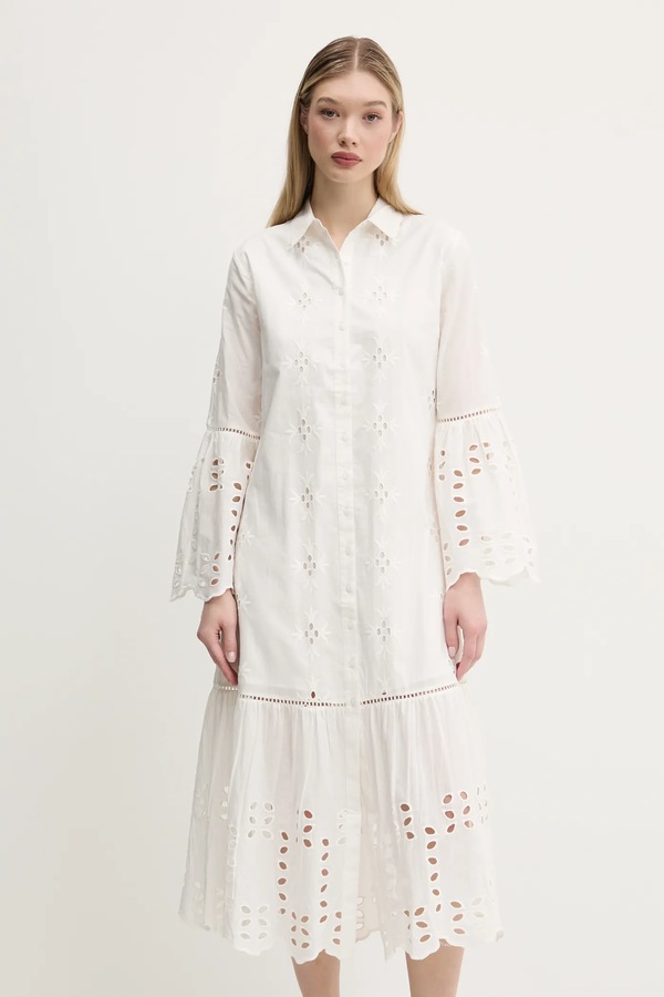 Бавовняна сукня Desigual ORLEANS колір білий
