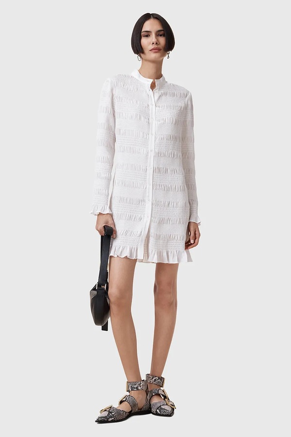 Платье AllSaints MEG цвет белый