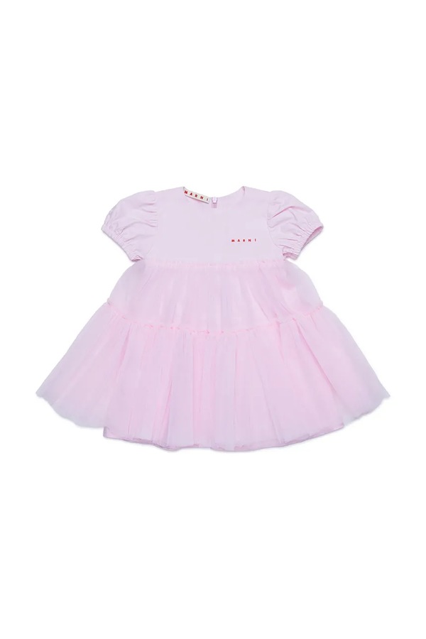 Дитяча бавовняна сукня Marni MD294B DRESS колір рожевий