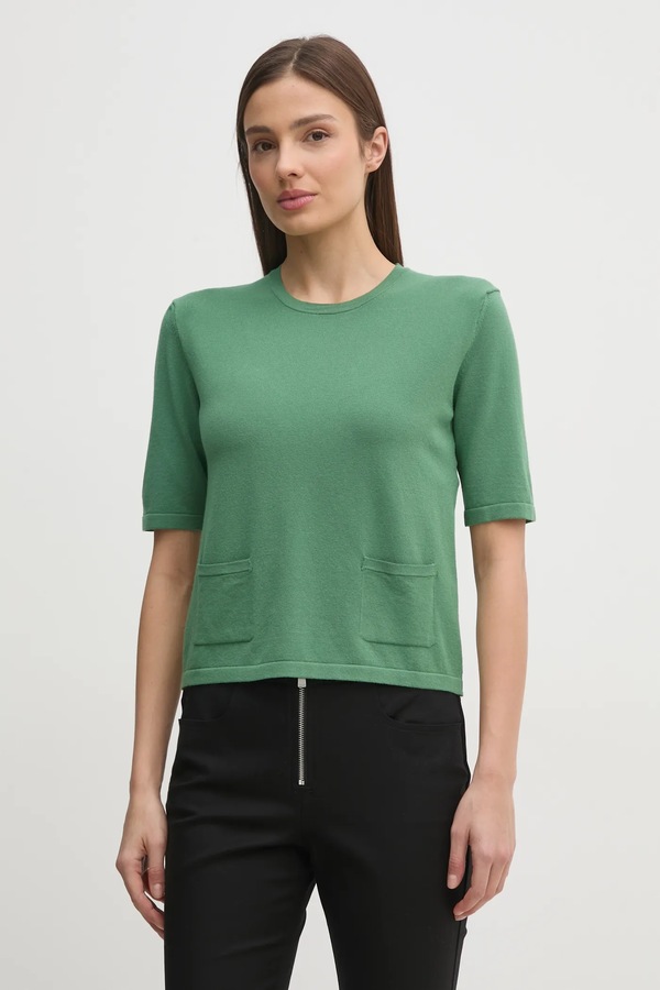 Светр United Colors of Benetton колір зелений