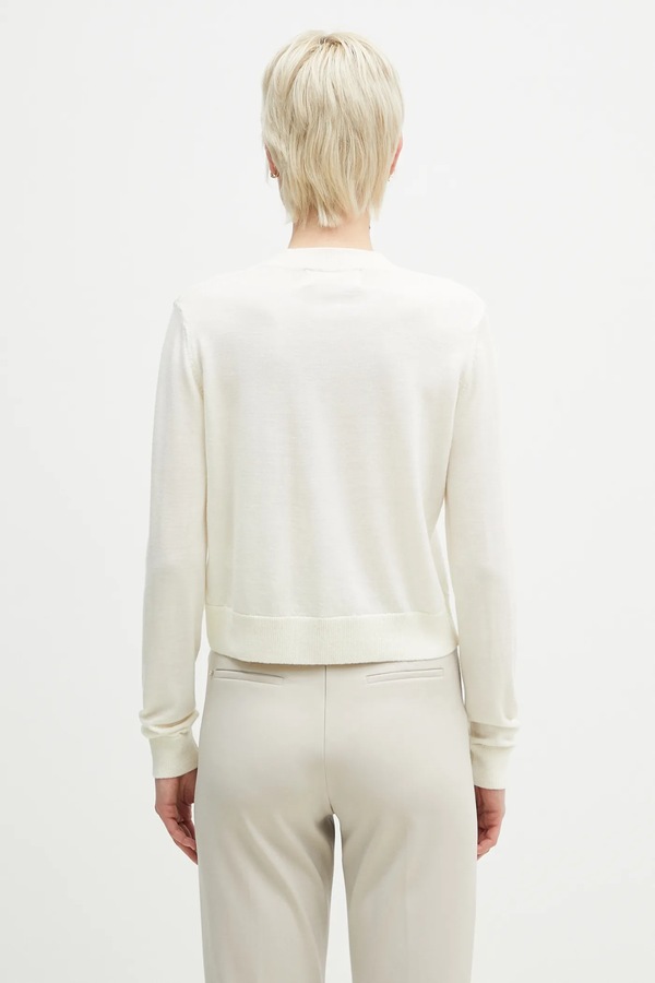 Шерстяной кардиган Fiorucci Angel Patch цвет бежевый фото 2