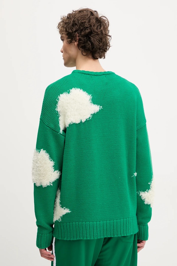 Вовняний светр Fiorucci Cloud Sweater колір зелений фото 2