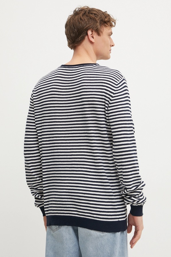 Светр з домішкою льону Pepe Jeans LAYNE STRIPES колір синій фото 3