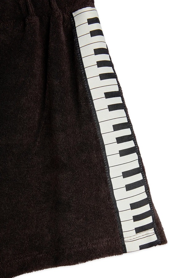 Дитячі бавовняні шорти Mini Rodini Piano terry колір чорний фото 3