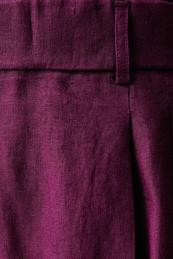 Шорти жіночі лляні United Colors of Benetton колір фіолетовий фото 2