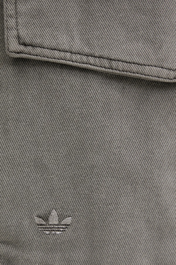 Джинсові шорти adidas Originals Cargo Jorts колір сірий фото 4