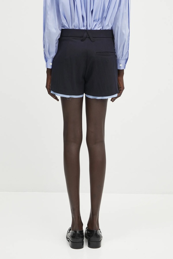 Шорти з домішкою шерсті Ambush Layered Suit Short Pants колір синій фото 2