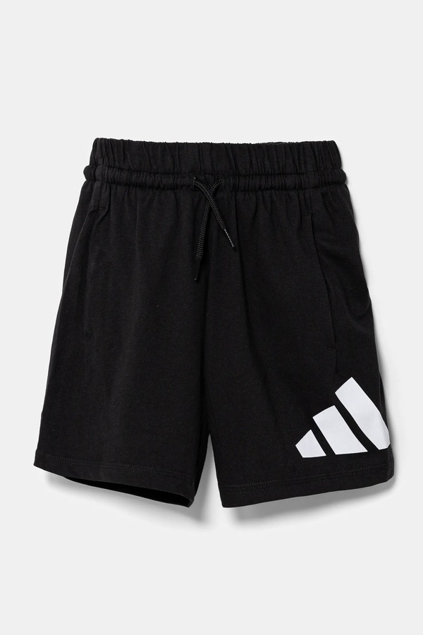 Детские хлопковые шорты adidas цвет черный