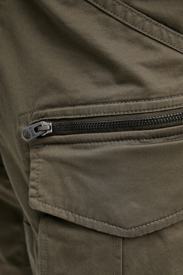 Шорти cargo чоловічі бавовняні з еластаном G-Star Rovic zip regular колір зелений фото 4
