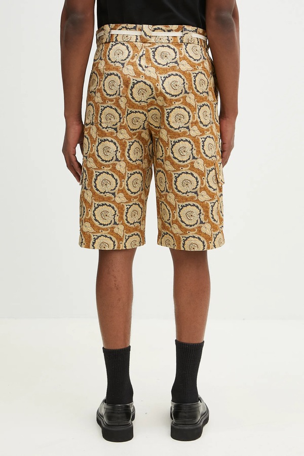 Шорти cargo чоловічі бавовняні Drôle de Monsieur Le Short Workwear Paisley колір жовтий фото 3