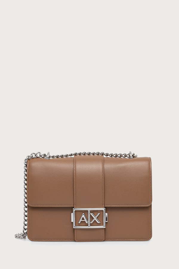Сумка крос-боді жіноча зі штучної шкіри Armani Exchange колір бежевий