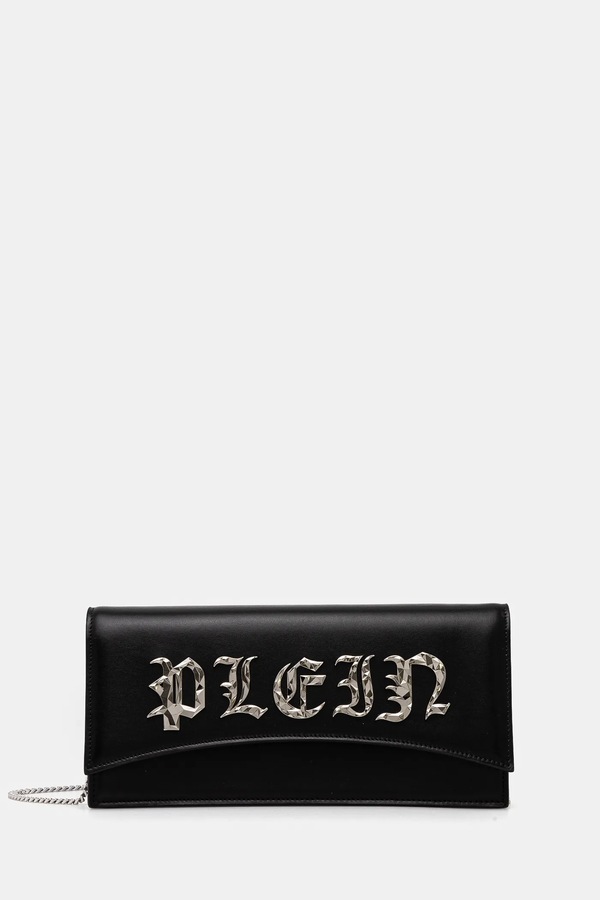 Кожаная сумка Philipp Plein цвет черный