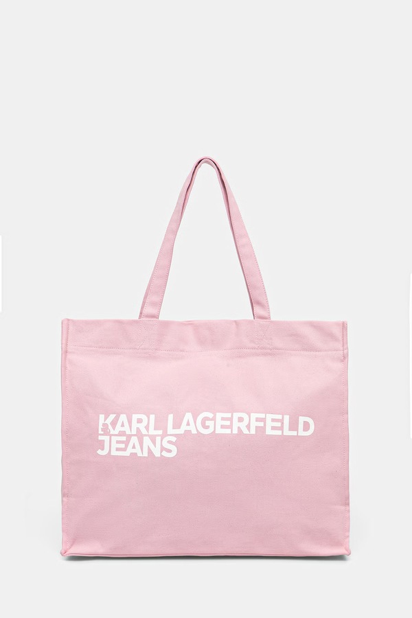 Сумка хлопковая Karl Lagerfeld Jeans цвет розовый