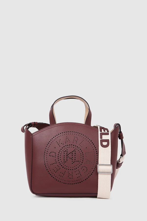 Кожаная сумочка Karl Lagerfeld K/CIRCLE цвет бежевый
