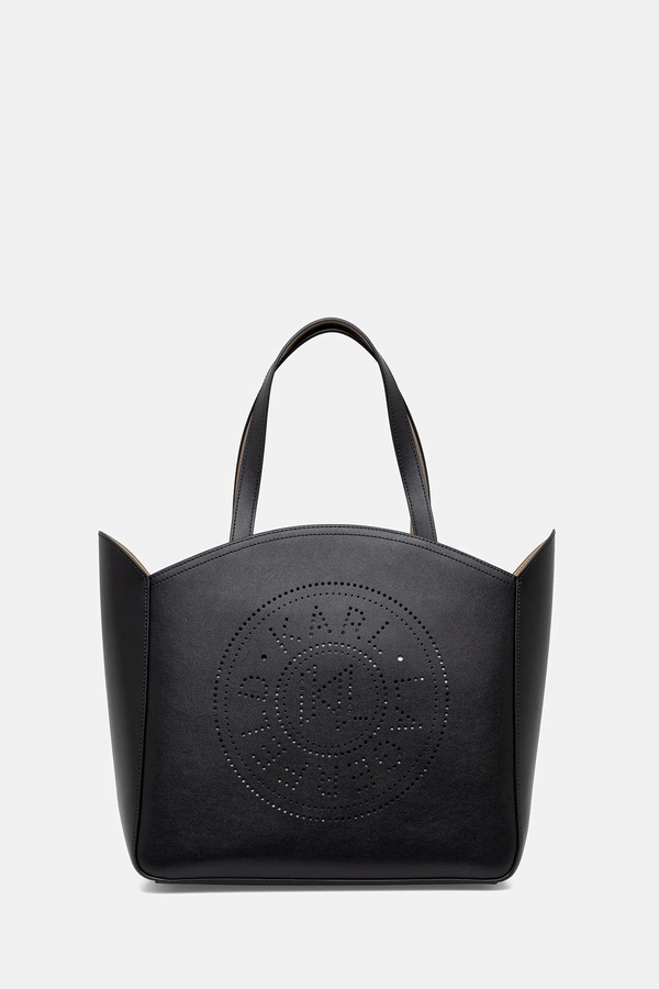 Шкіряна сумочка Karl Lagerfeld колір чорний