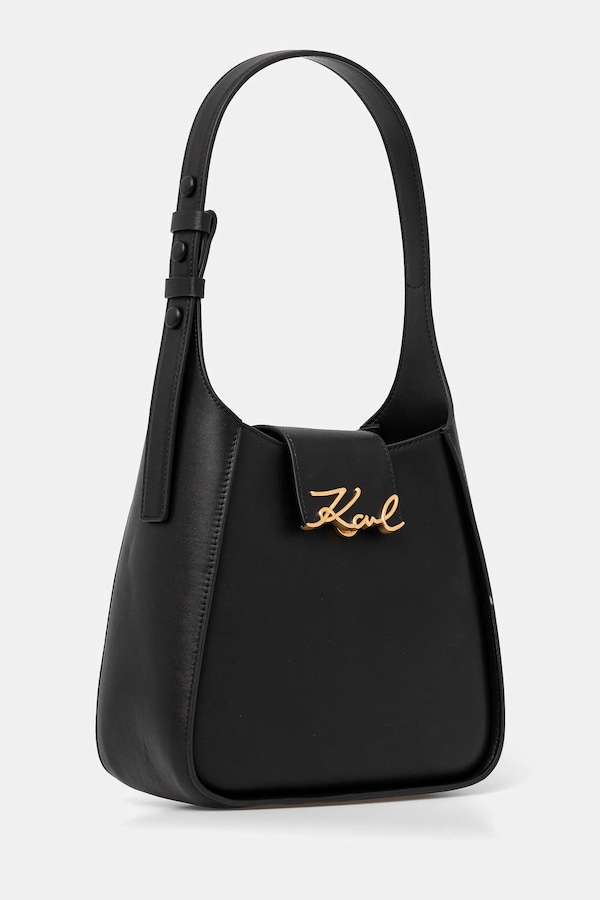 Кожаная сумочка Karl Lagerfeld K/SIGNATURE цвет черный