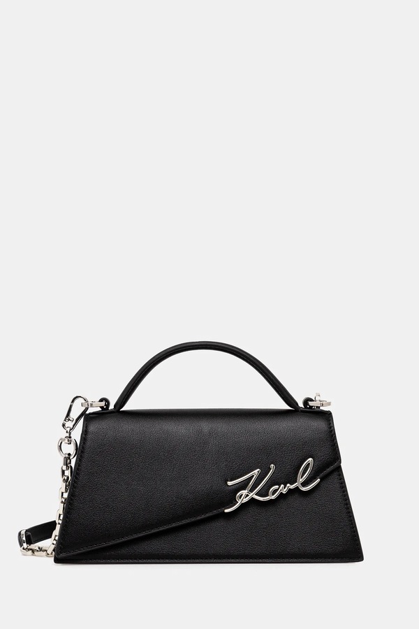 Шкіряна сумочка Karl Lagerfeld K/SIGNATURE колір чорний
