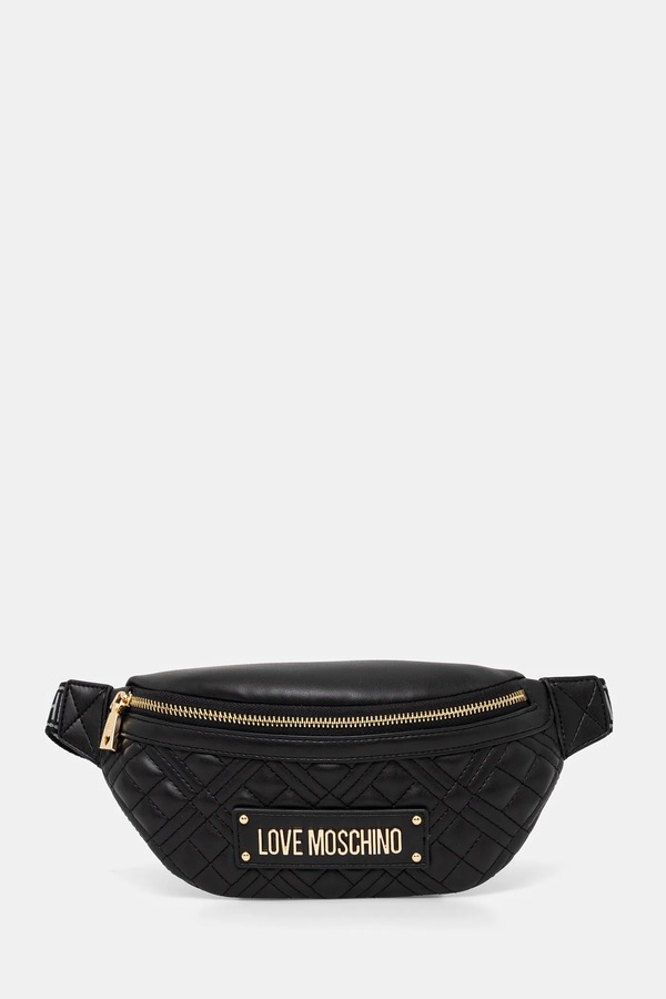 Сумка на пояс Love Moschino колір чорний