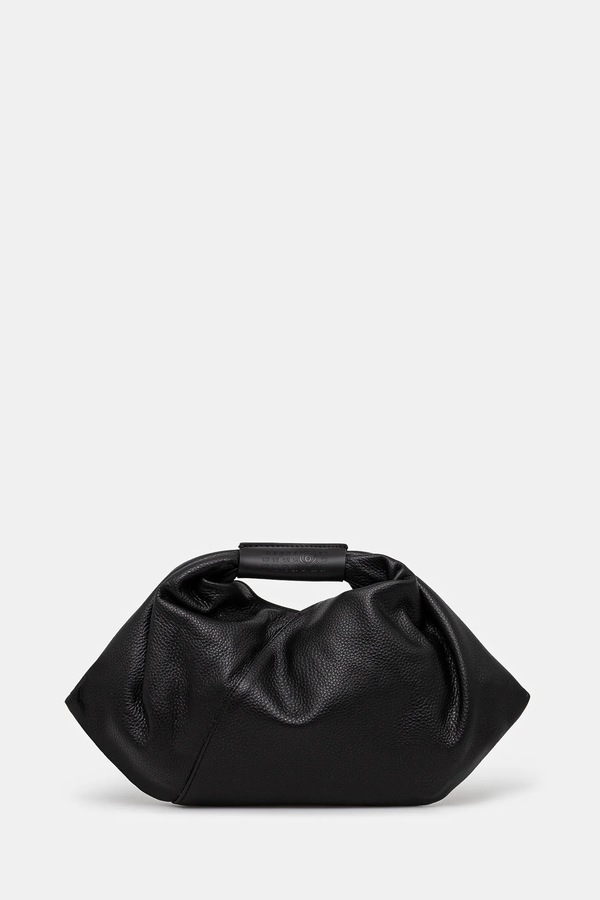 Шкіряна сумочка MM6 Maison Margiela Japanese Draped Mini колір чорний