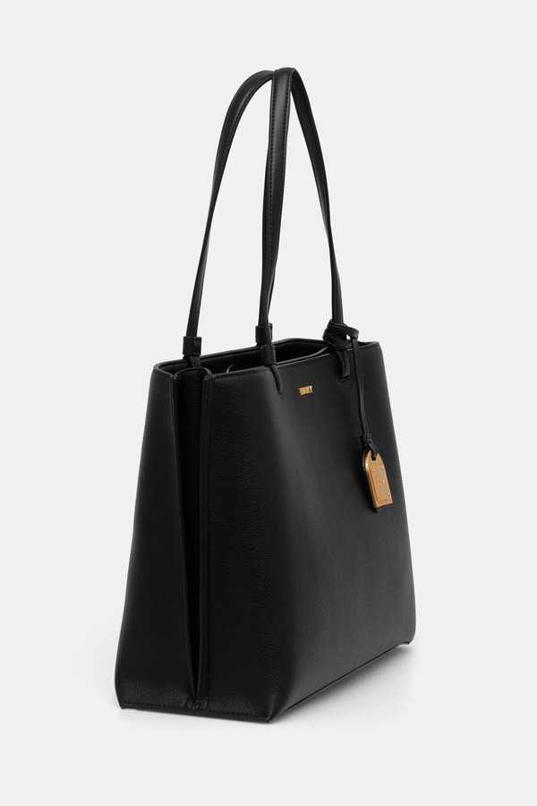 Шкіряна сумочка DKNY колір чорний