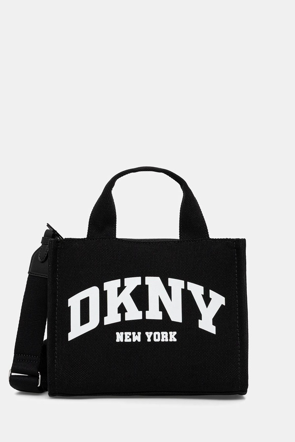 Сумка крос-боді жіноча бавовняна DKNY колір чорний