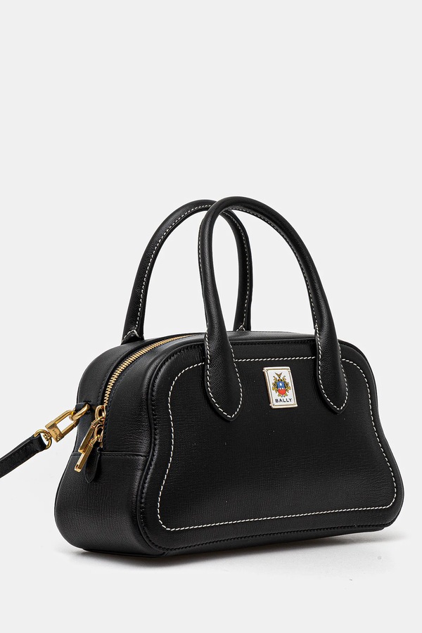 Шкіряна сумочка Bally колір чорний