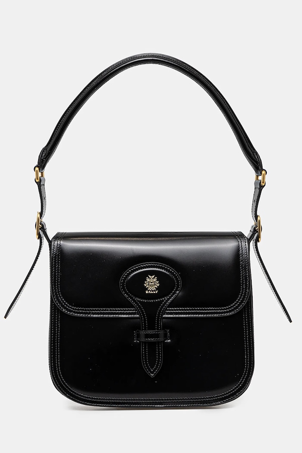 Шкіряна сумочка Bally колір чорний
