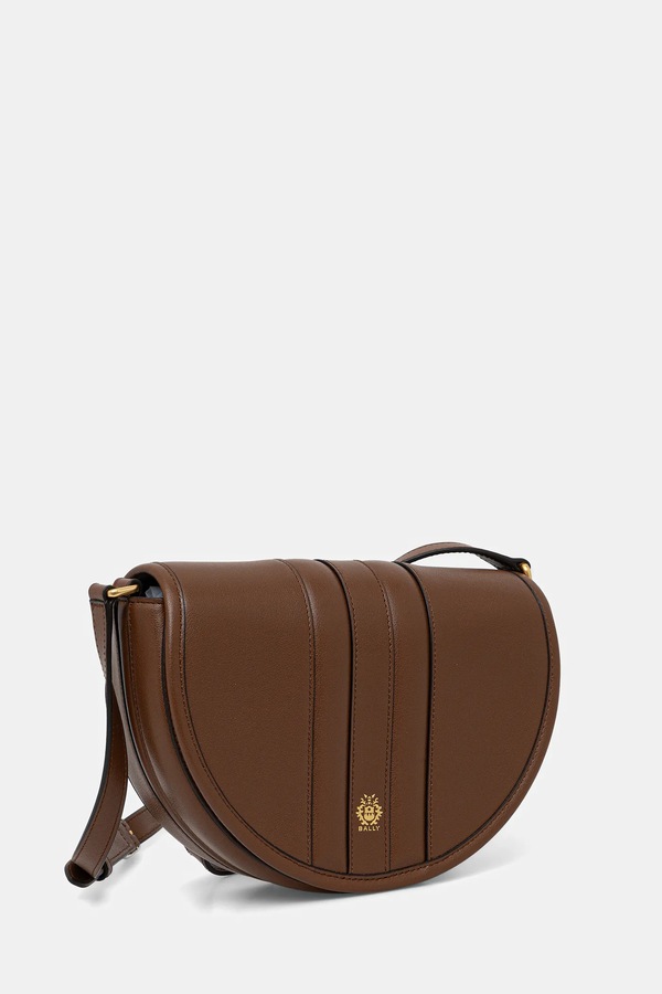 Шкіряна сумочка Bally колір коричневий
