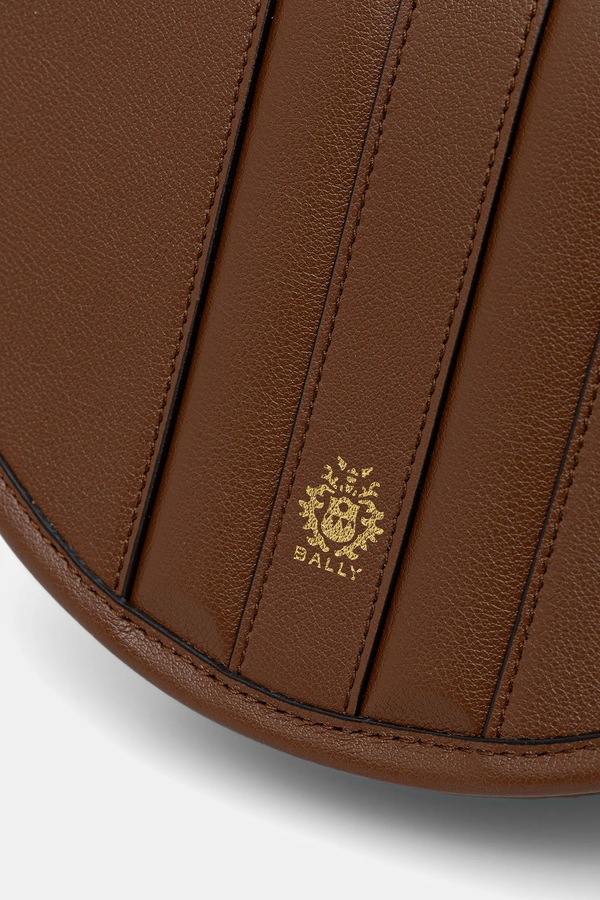 Шкіряна сумочка Bally колір коричневий фото 4