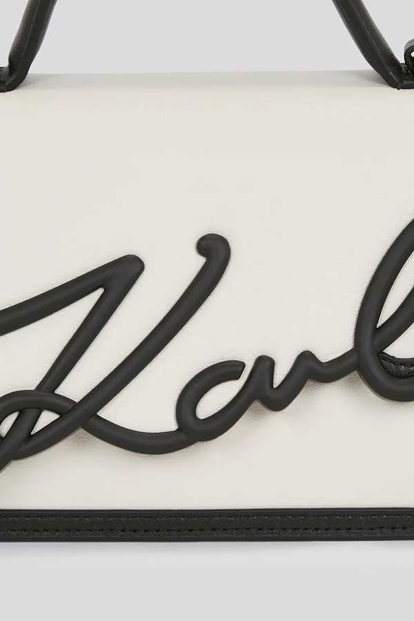 Кожаная сумочка Karl Lagerfeld K/SIGNATURE цвет черный
