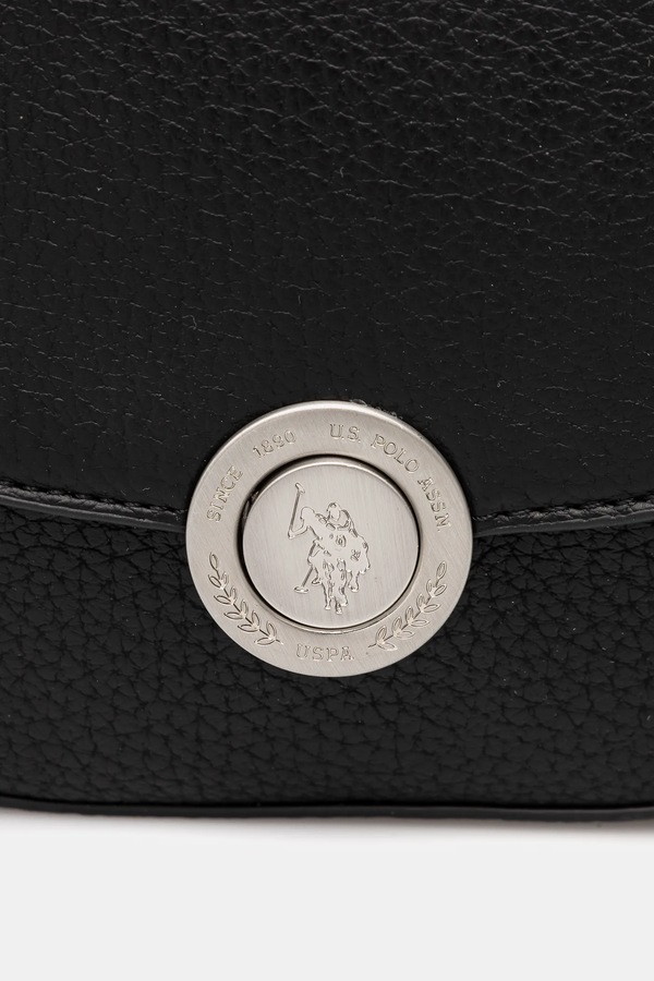 Сумочка U.S. Polo Assn. Exotic колір чорний фото 4