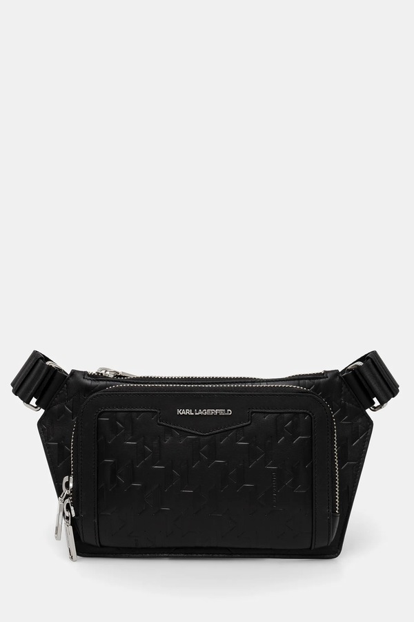 Кожаная сумка Karl Lagerfeld K/LOOM цвет черный