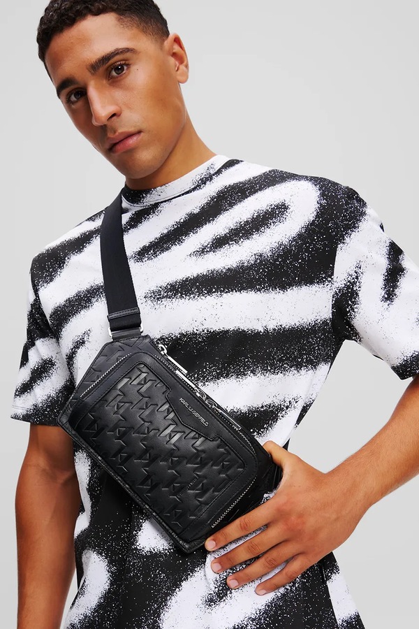 Шкіряна сумка Karl Lagerfeld K/LOOM колір чорний