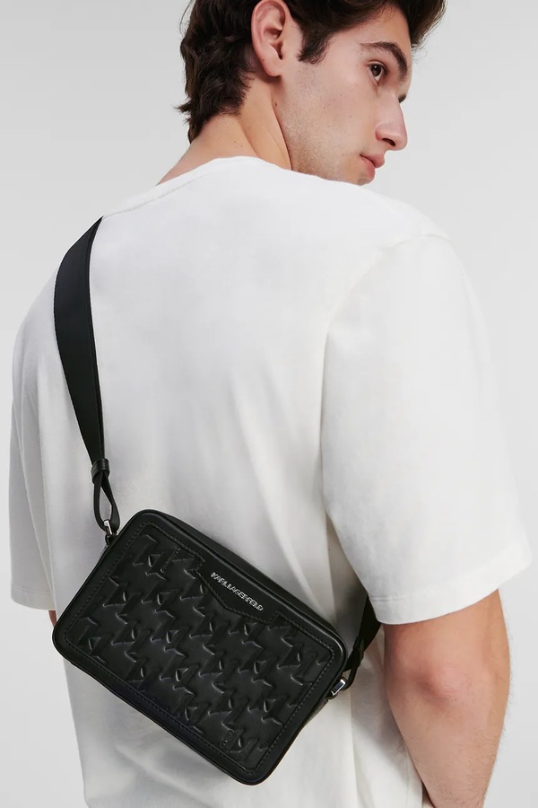 Сумка чоловіча шкіряна Karl Lagerfeld K/LOOM колір чорний