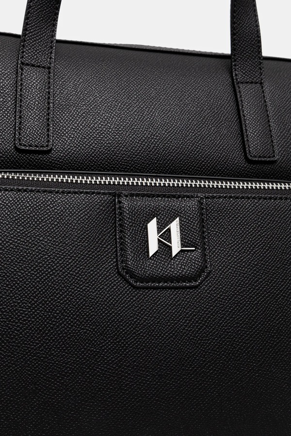 Шкіряна сумка Karl Lagerfeld K/MONOGRAM колір чорний фото 4