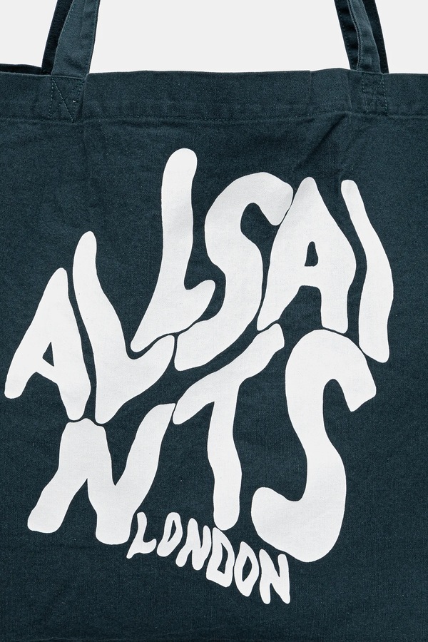 Бавовняна сумка AllSaints ORLANDO37 x 36 x 11 cm колір зелений фото 4