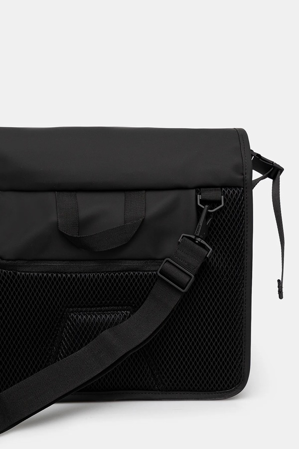 Сумка Rains Trail Rolltop Messenger Bag W3 колір чорний фото 3