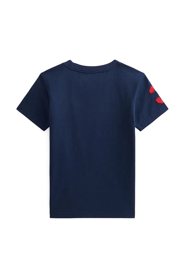 Детская хлопковая футболка Polo Ralph Lauren цвет синий