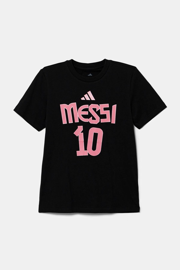 Детская хлопковая футболка adidas Performance MESSI цвет черный