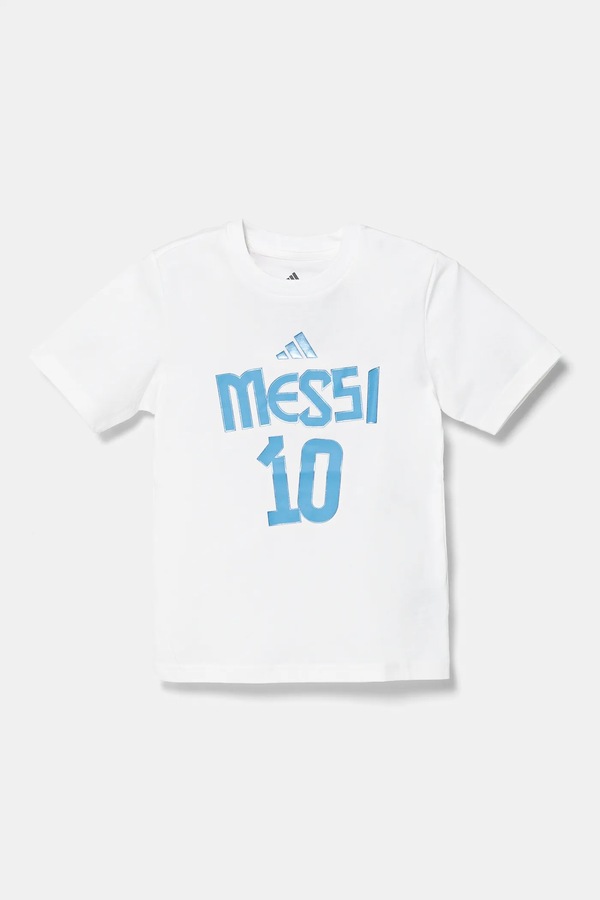 Детская хлопковая футболка adidas Performance MESSI цвет белый