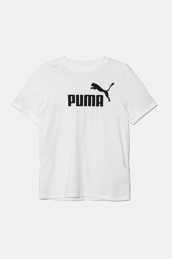 Дитяча бавовняна футболка Puma ESS No. 1 Logo Tee колір білий фото 2