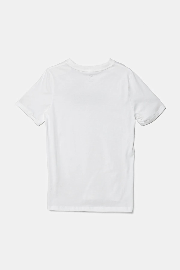 Дитяча бавовняна футболка Puma ESS No. 1 Logo Tee колір білий фото 3
