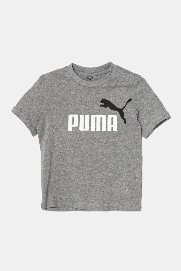 Детская хлопковая футболка Puma ESS 2 COLOR No.1 Logo Tee цвет серый