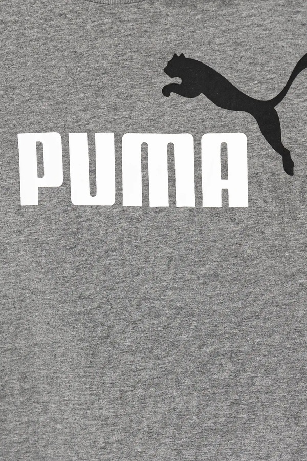 Дитяча бавовняна футболка Puma ESS 2 COLOR No.1 Logo Tee колір сірий фото 3