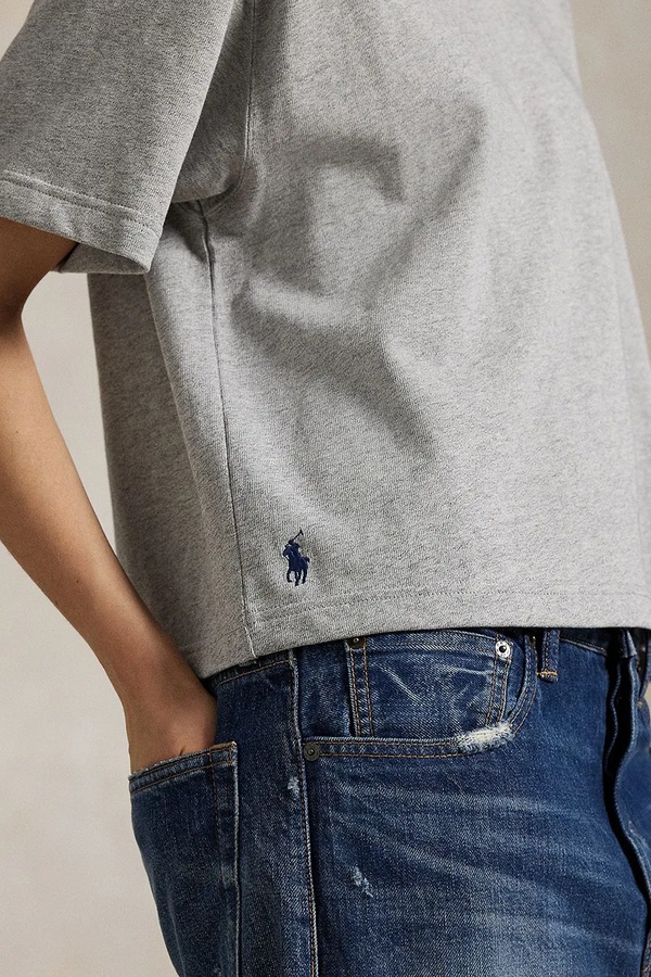 Бавовняна футболка Polo Ralph Lauren колір сірий фото 4