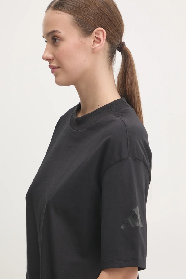 Бавовняна футболка adidas Essentials колір чорний фото 4